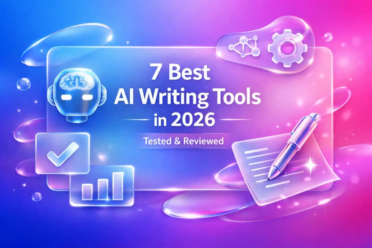 Featured image for article: 7 Best AI Writing Tools in 2026 (Tested & Reviewed)