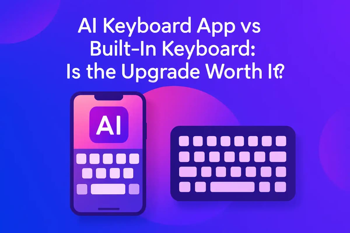 Featured image for article: AI Keyboard App vs Built-In Keyboard: Is the Upgrade Worth It?