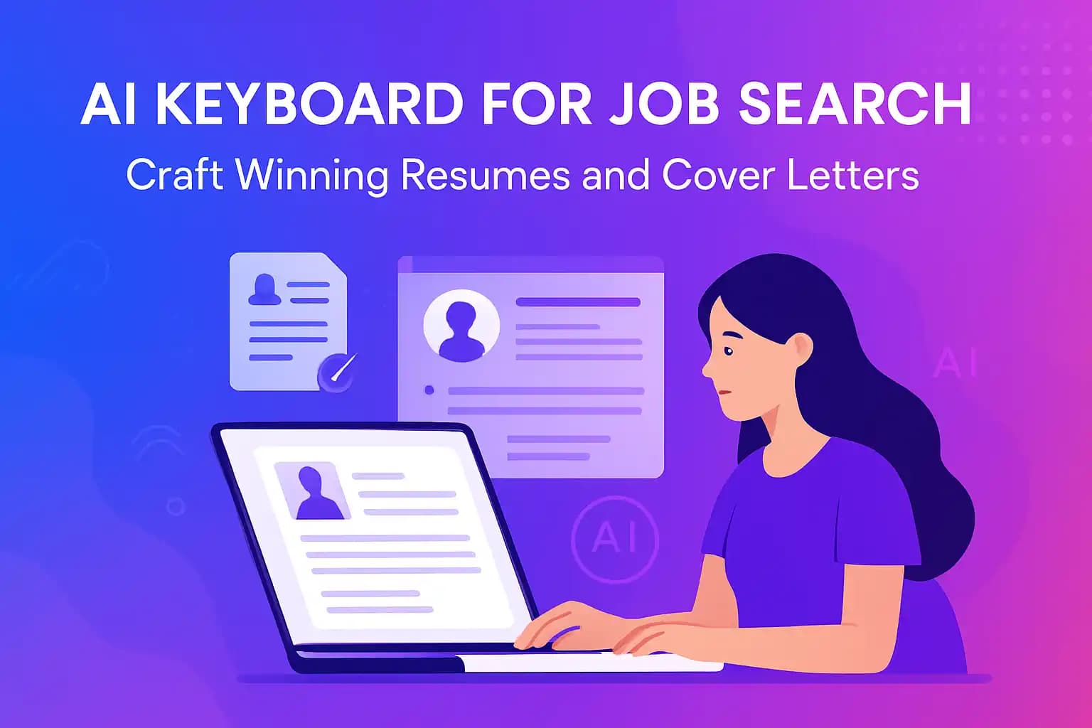AI keyboard for job search tools to help create professional resumes and cover letters