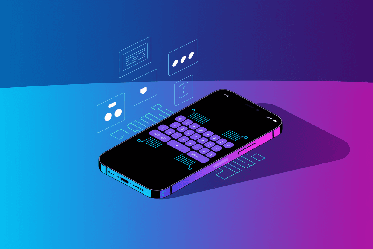 AI keyboard fixing grammar mistakes