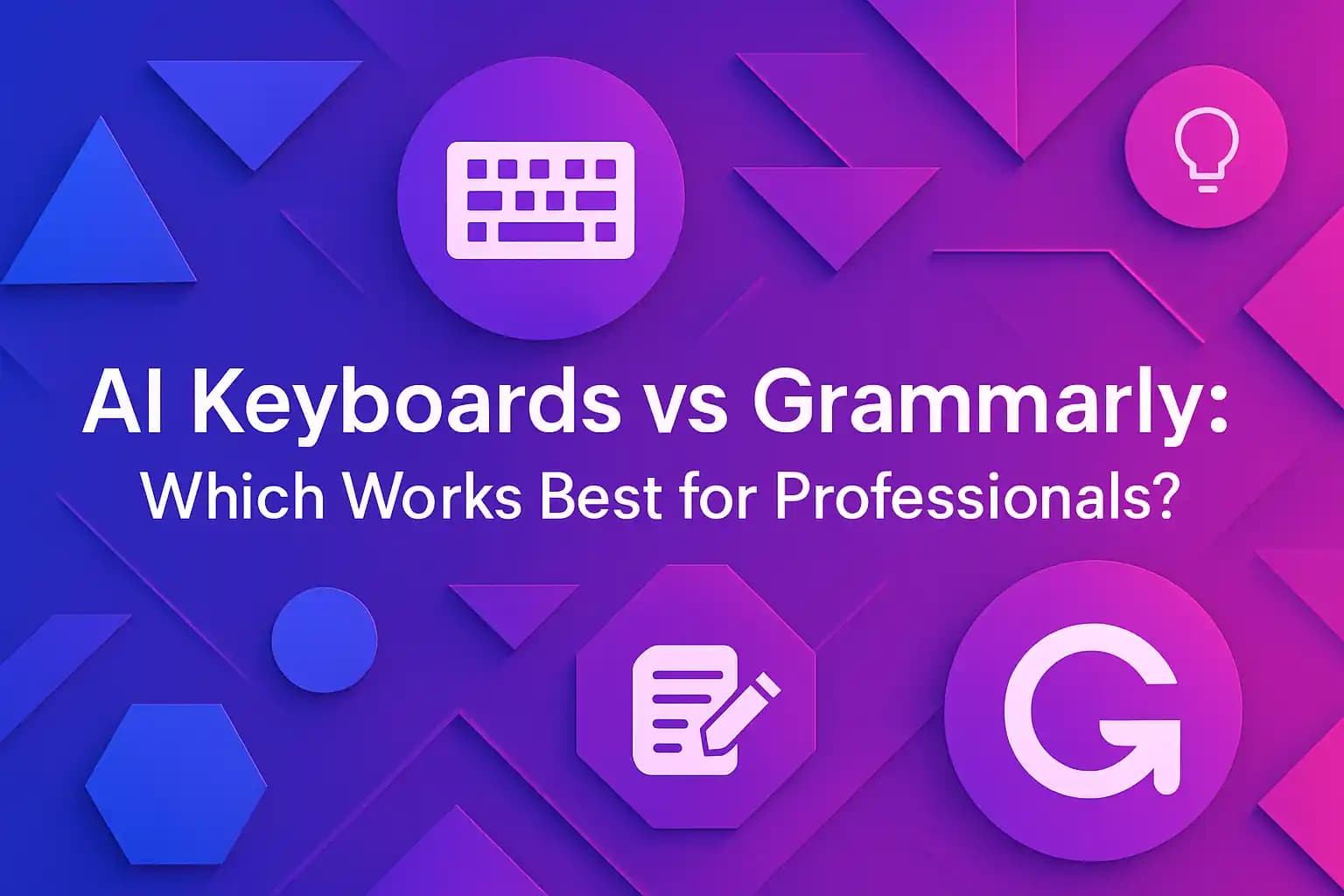 Comparison of AI keyboards and Grammarly for professionals