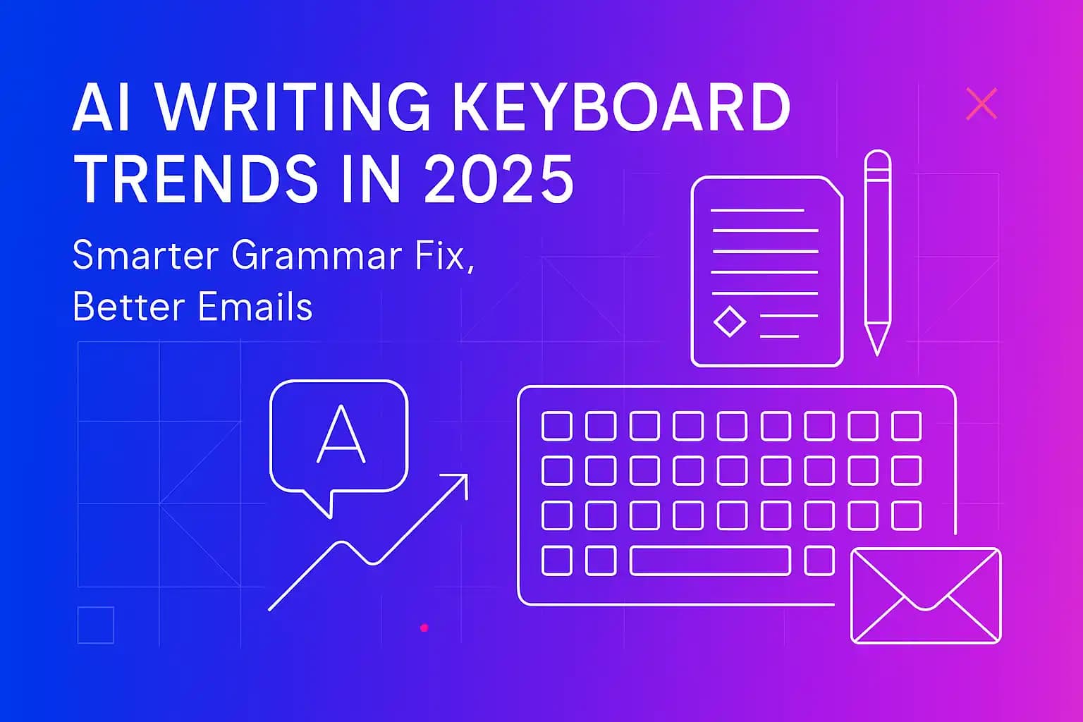 AI Writing Keyboard showing smart email composition