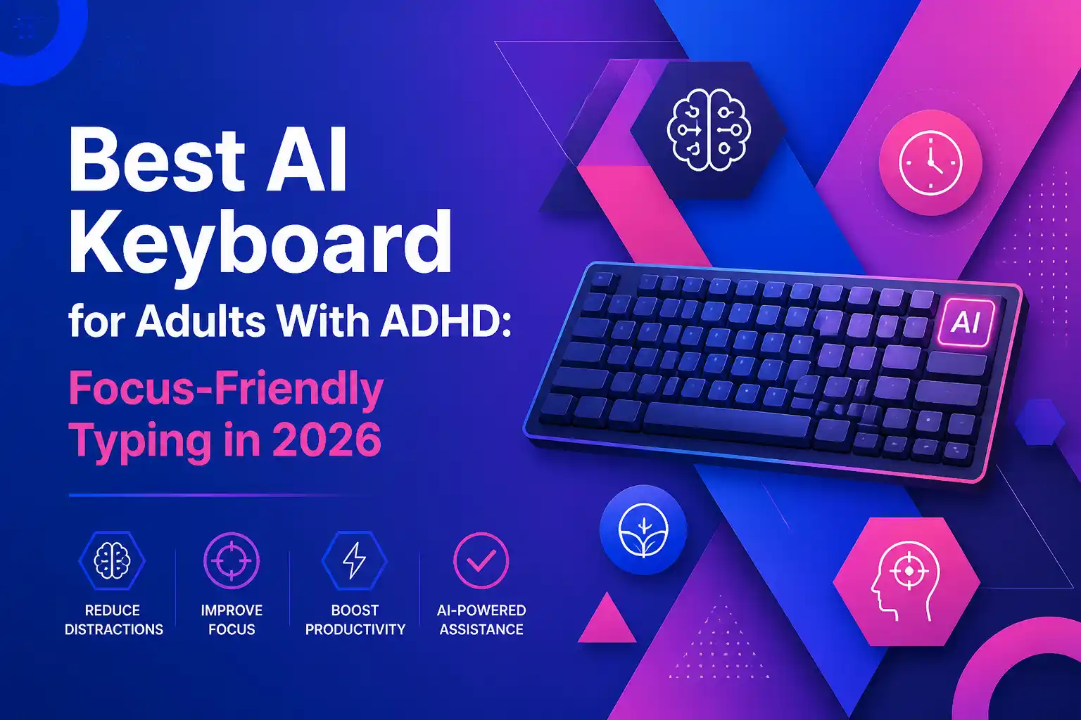 Best AI keyboard for adults with ADHD focus-friendly typing