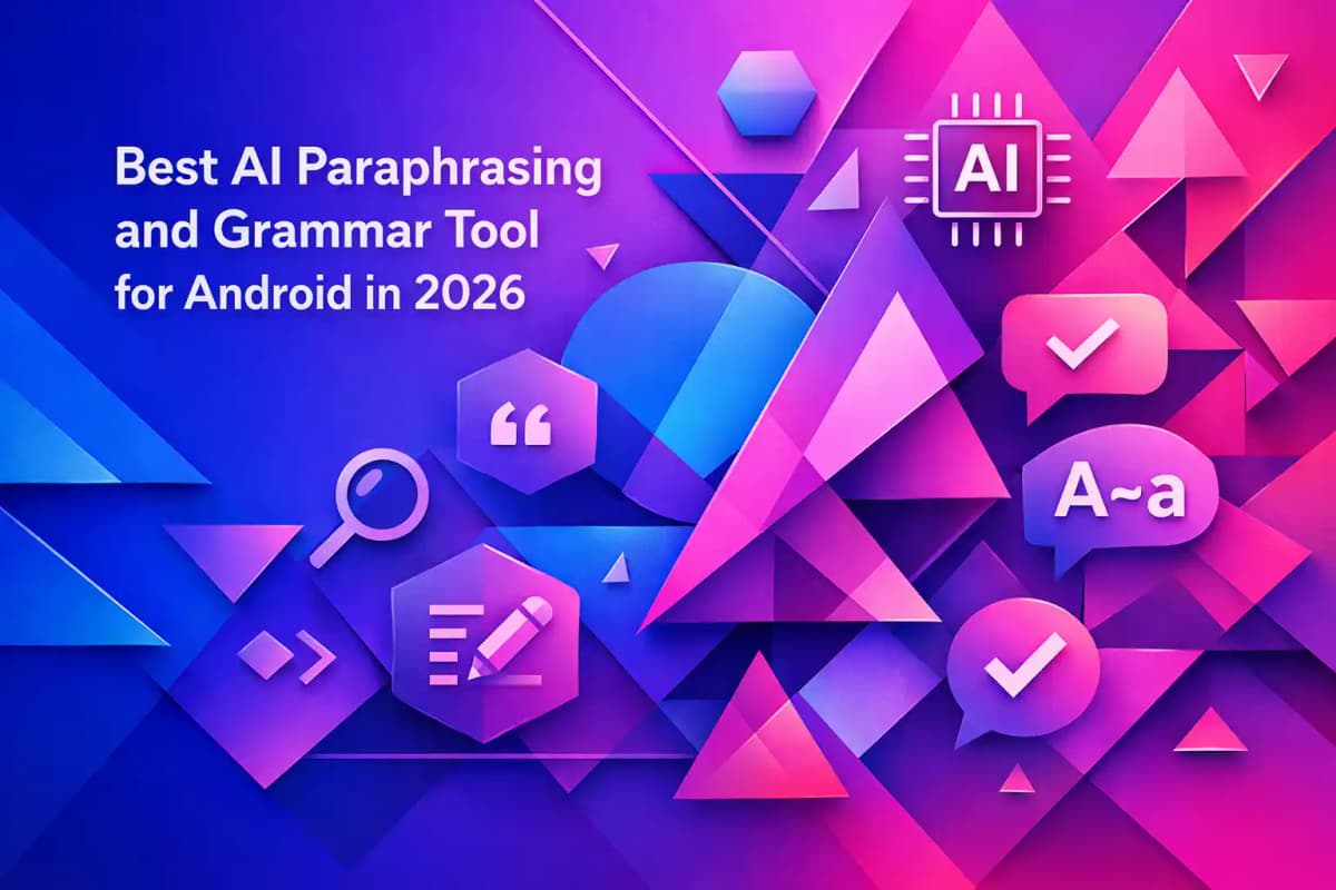 Featured image for article: Best AI Paraphrasing and Grammar Tool for Android in 2026