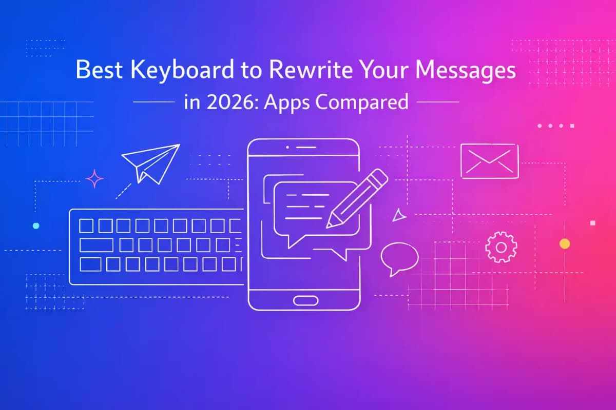 Featured image for article: Best Keyboard to Rewrite Your Messages in 2026: Apps Compared
