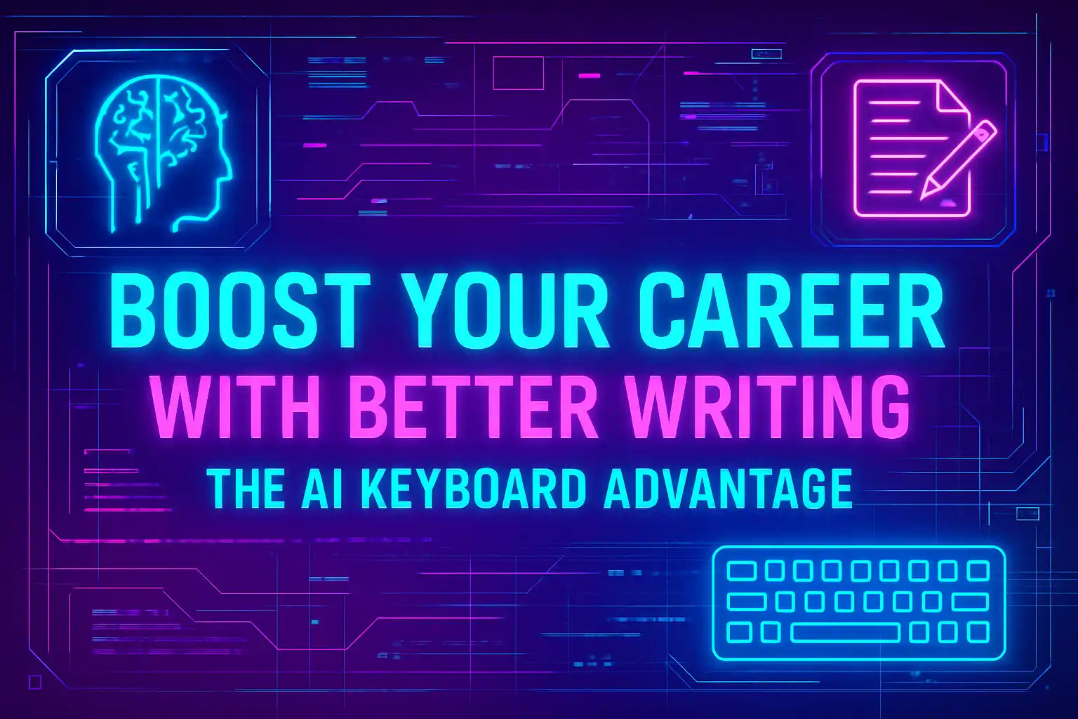 AI keyboard helping professional with writing
