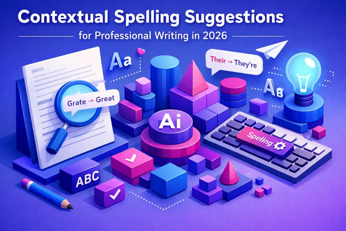 Featured image for article: Contextual Spelling Suggestions for Professional Writing in 2026