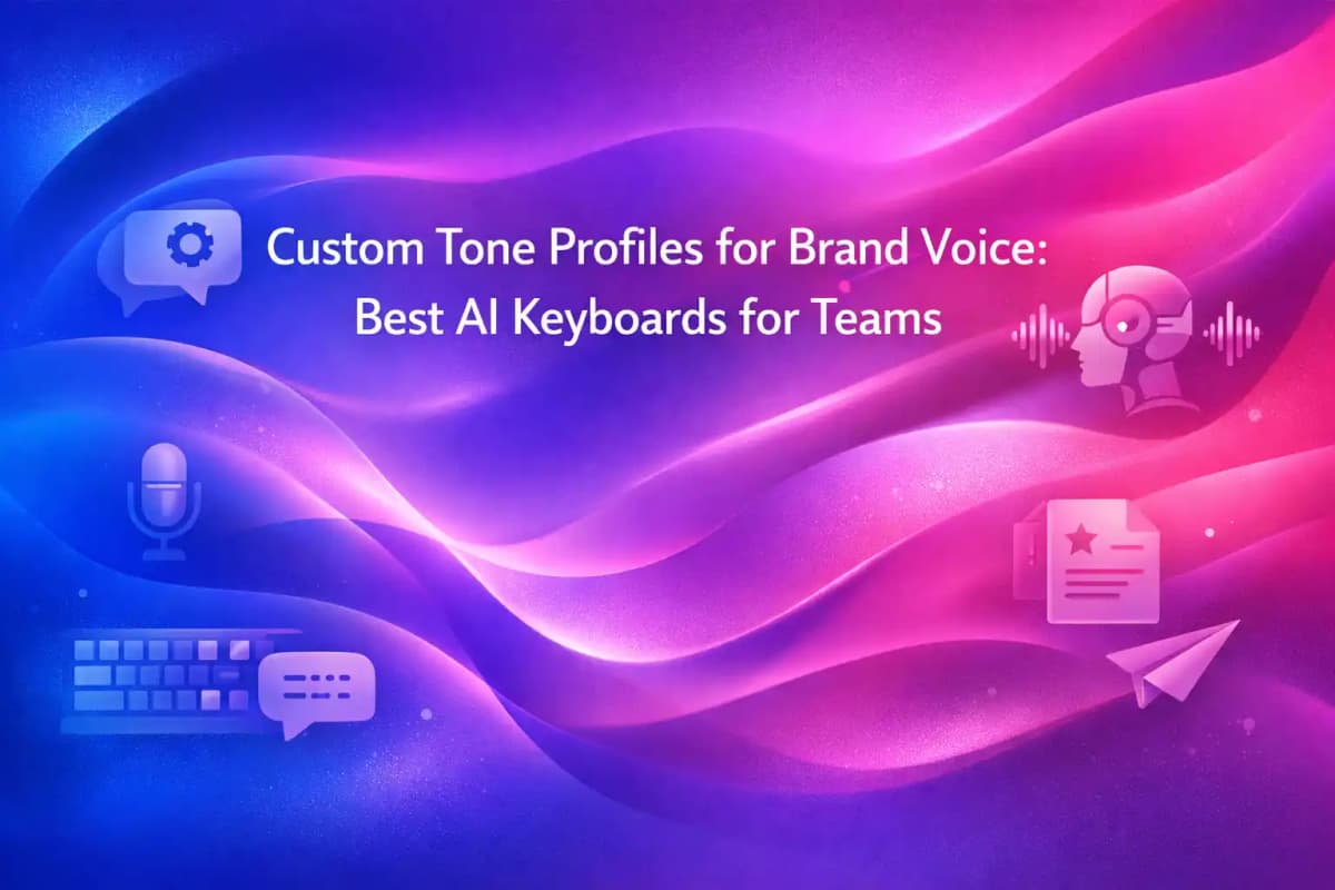 Featured image for article: Custom Tone Profiles for Brand Voice: Best AI Keyboards for Teams
