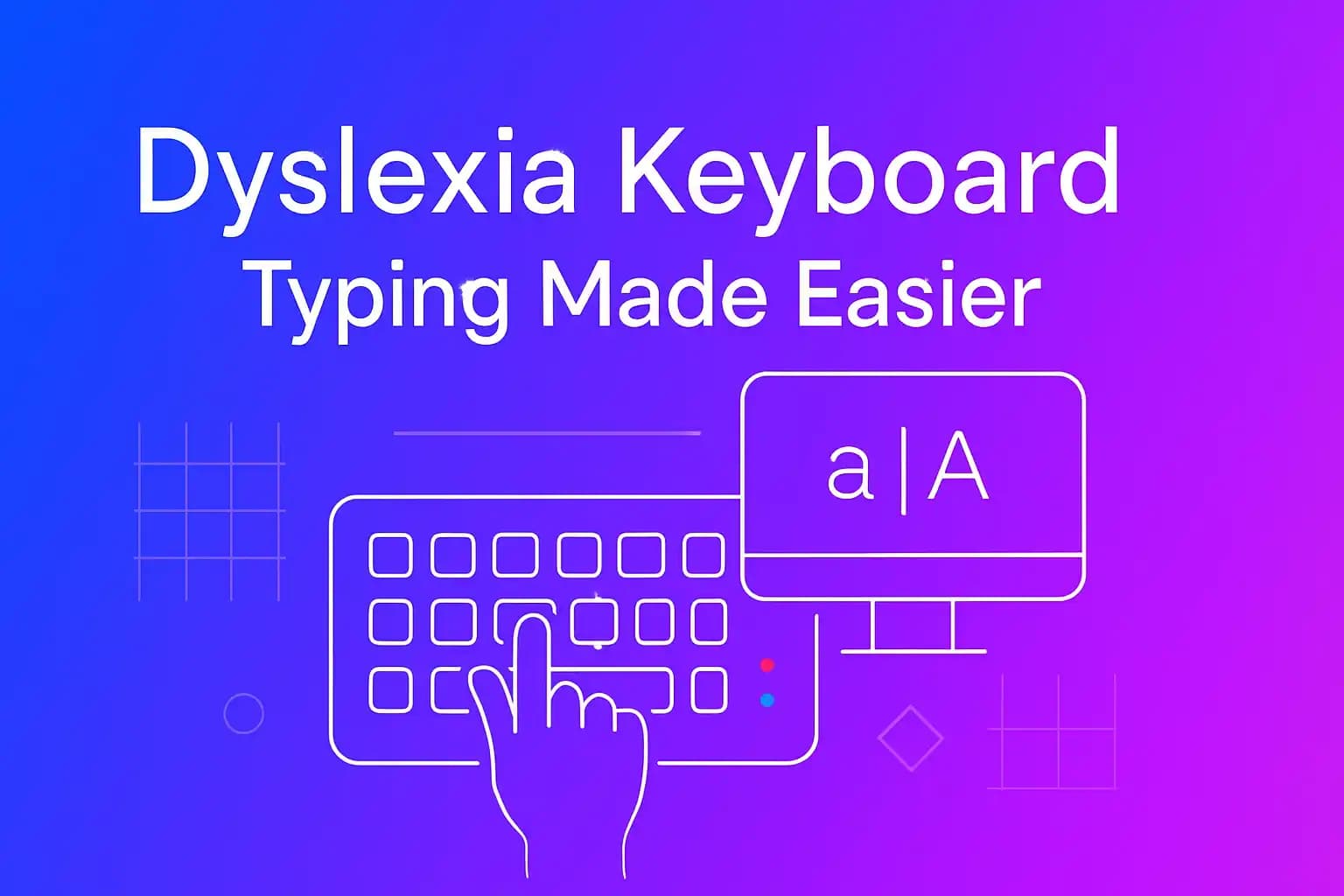 AI keyboard interface showing dyslexia-friendly features