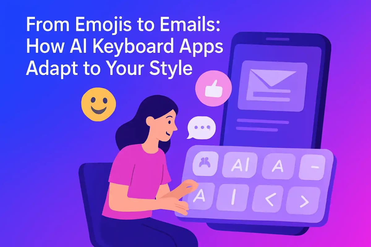 Featured image for article: From Emojis to Emails: How AI Keyboard Apps Adapt to Your Style