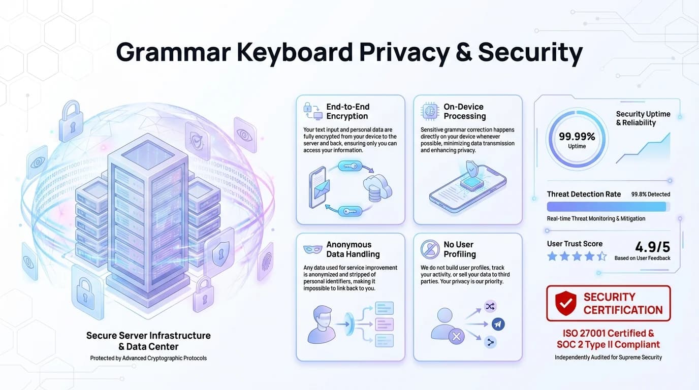 Grammar Keyboard Privacy & Security Features