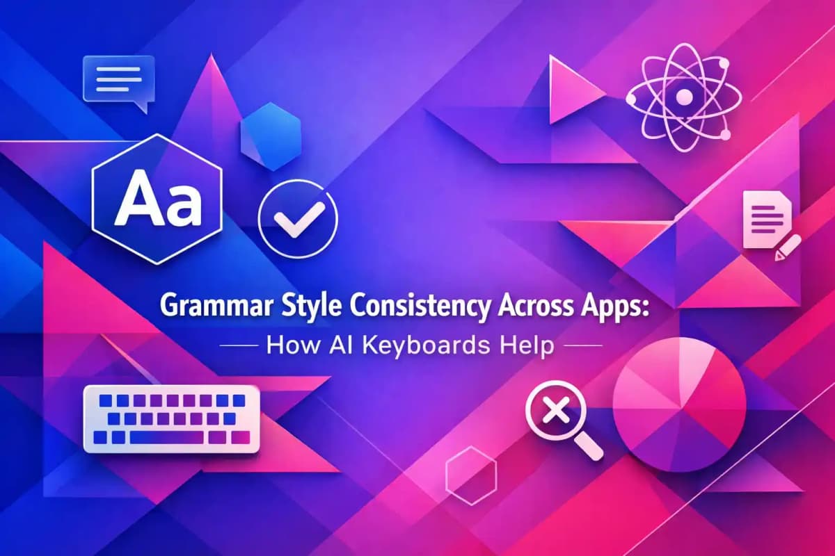 Featured image for article: Grammar Style Consistency Across Apps: How AI Keyboards Help