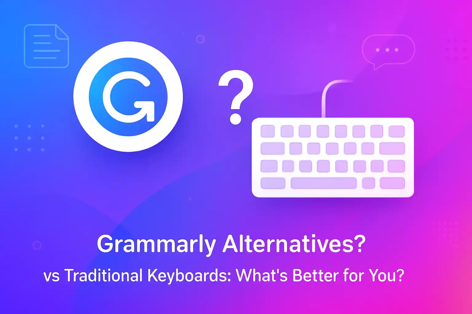 Grammarly Alternatives vs Traditional Keyboards