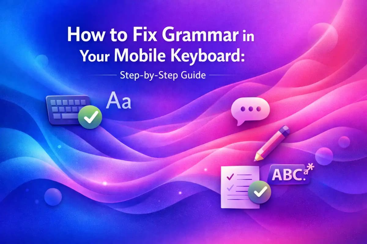Featured image for article: How to Fix Grammar in Your Mobile Keyboard: Step-by-Step Guide