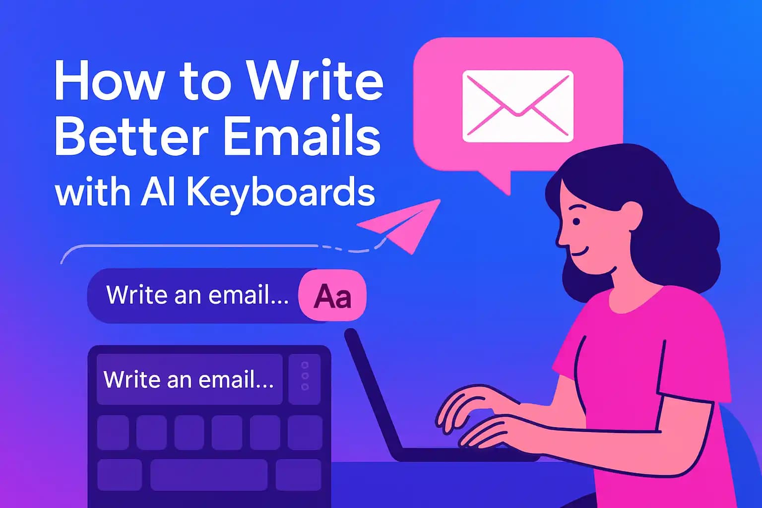 AI keyboard improving email writing