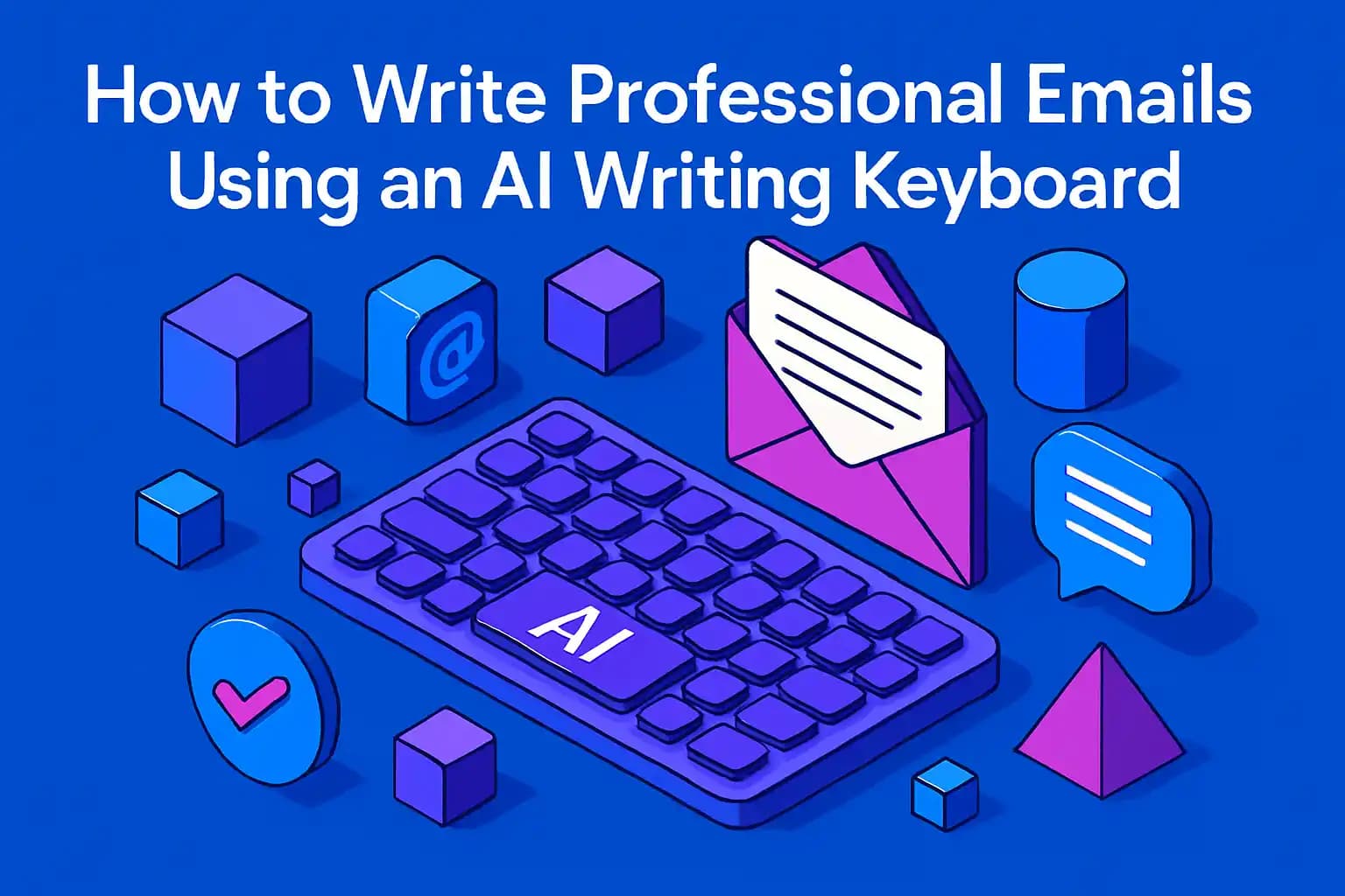 Professional email writing using AI keyboard