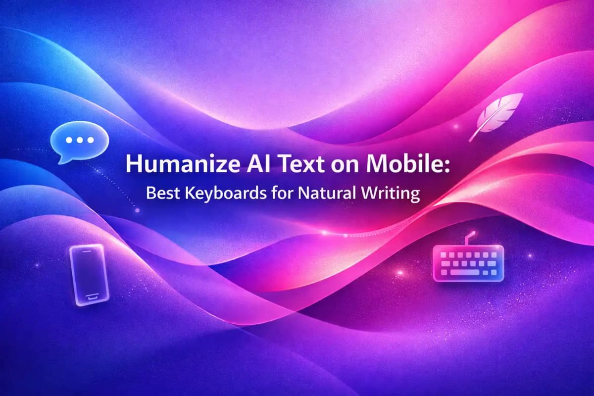 Featured image for article: Humanize AI Text on Mobile: Best Keyboards for Natural Writing