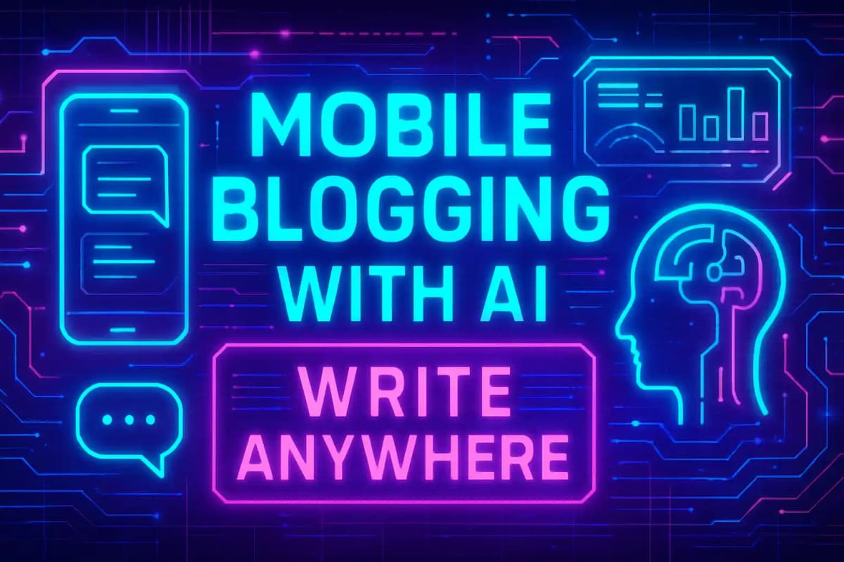 Featured image for article: Mobile Blogging with AI: Write Anywhere