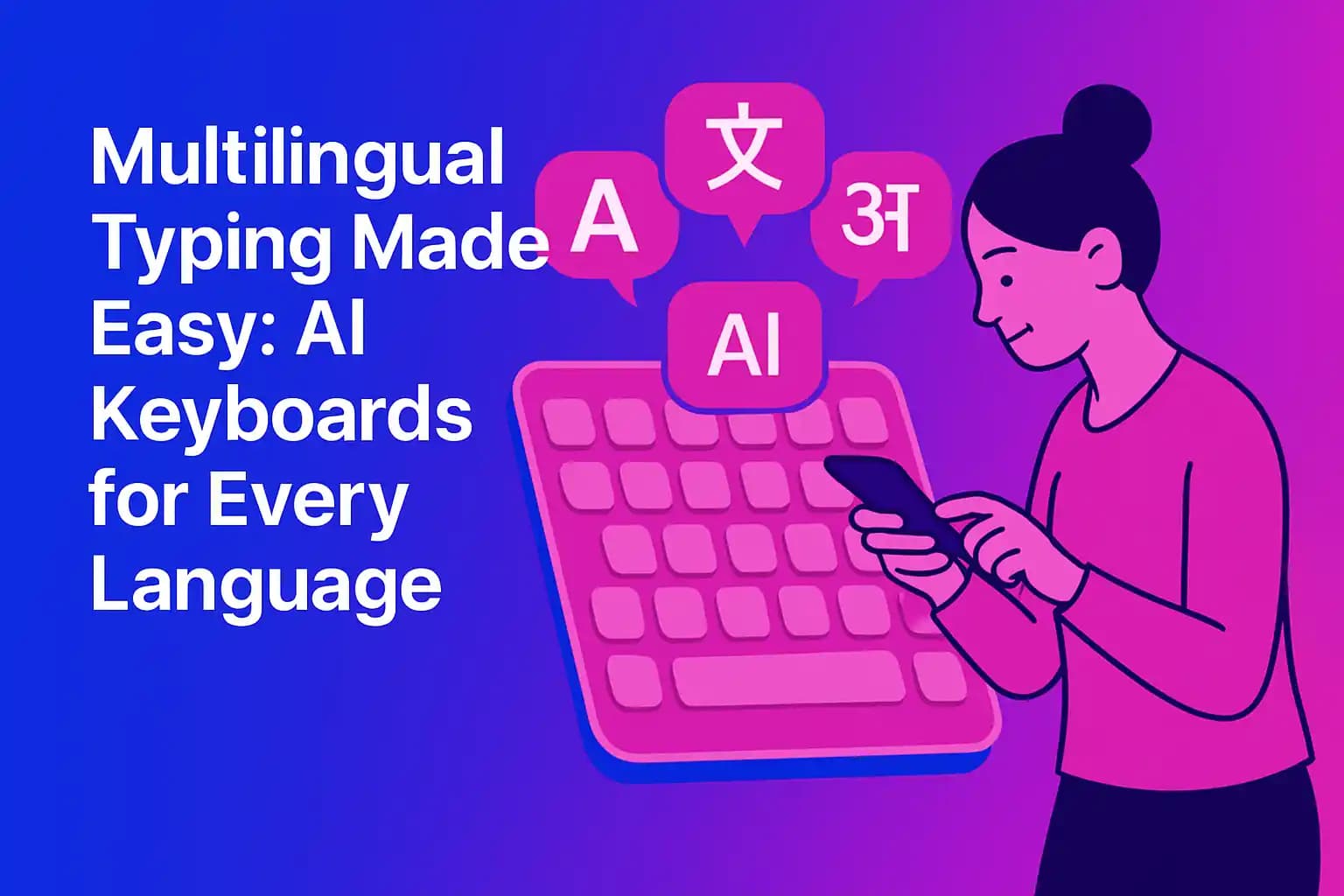 Multilingual typing with AI keyboards
