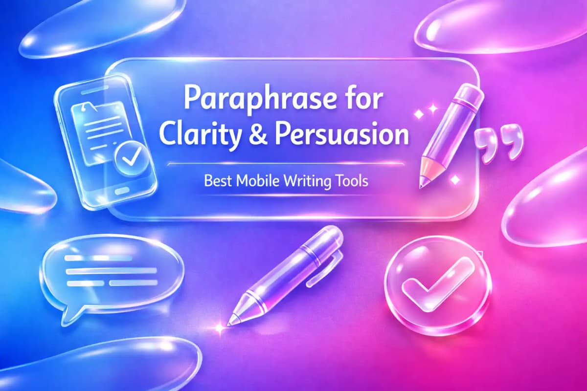 Featured image for article: Paraphrase for Clarity and Persuasion: Best Mobile Writing Tools