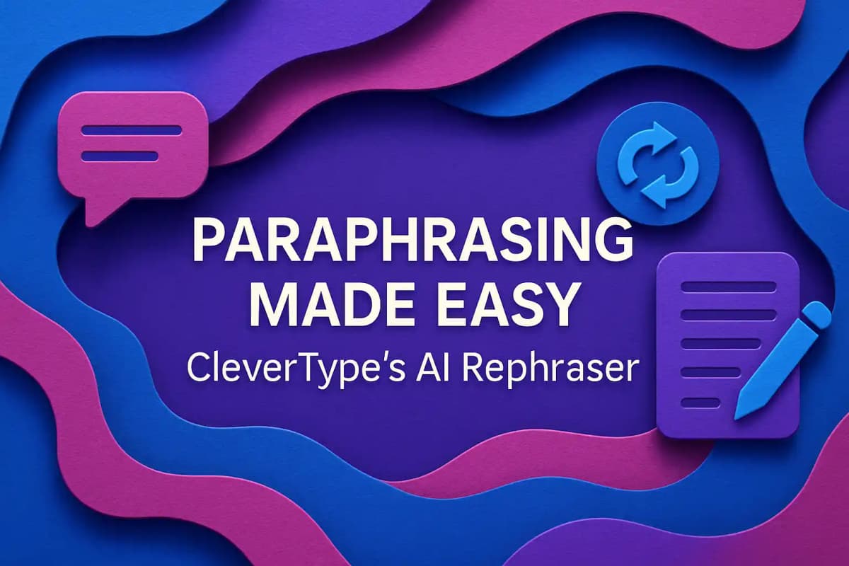 Featured image for article: Paraphrasing Made Easy: CleverType's AI Rephraser