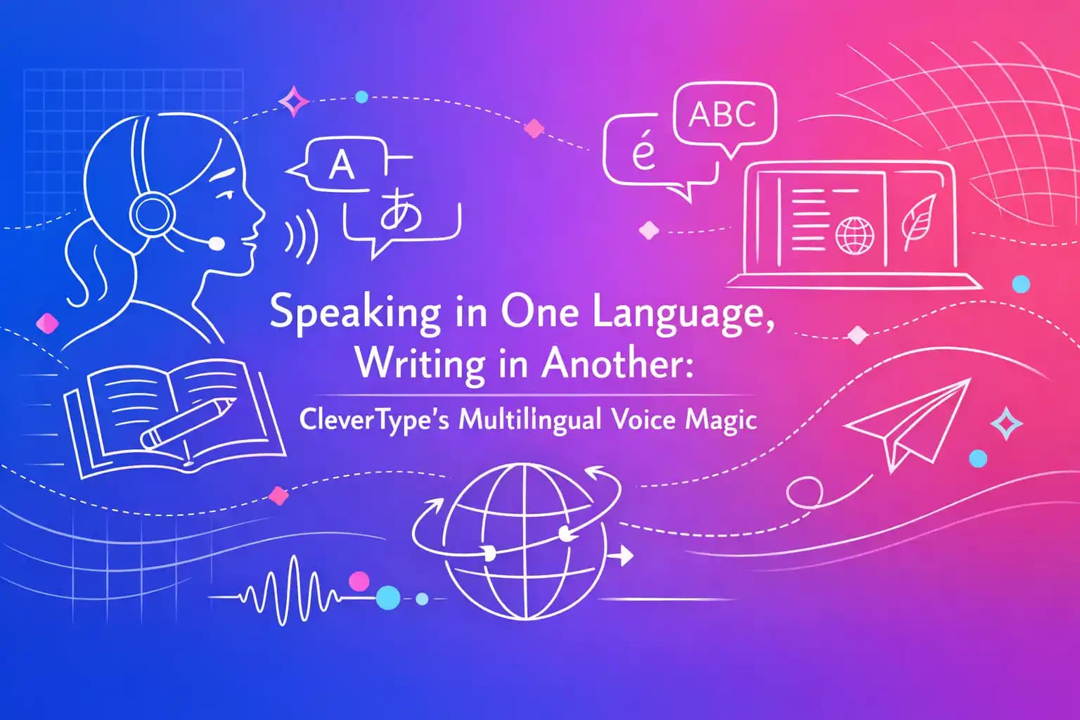 CleverType's multilingual voice-to-text feature across 100+ languages