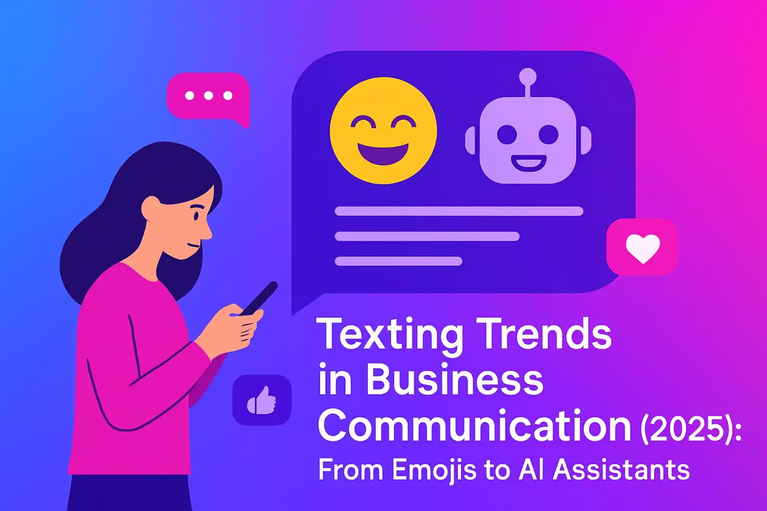 Business messaging trends showing professionals using modern communication tools