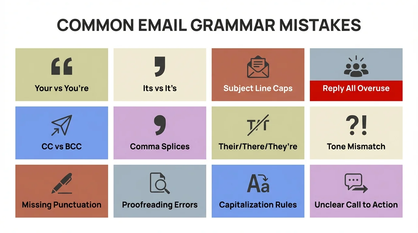 Common Email Grammar Mistakes - Top errors that AI keyboards catch automatically