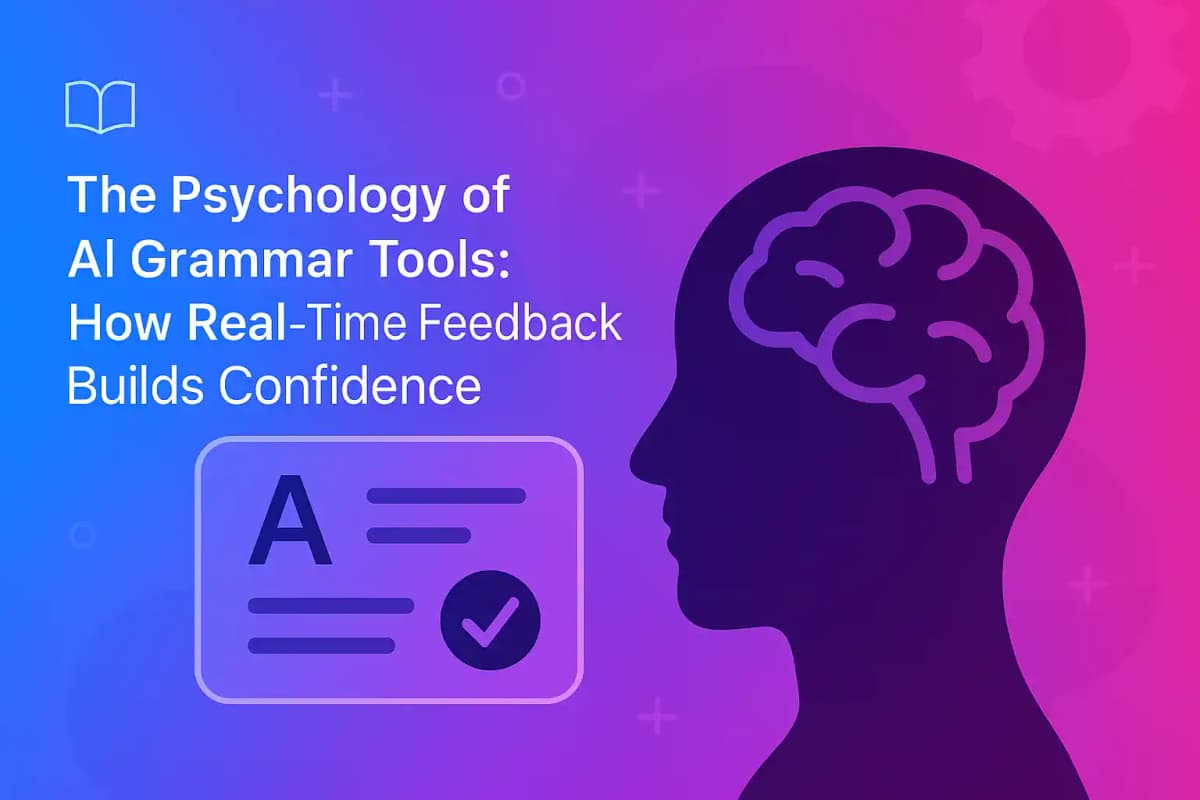 Featured image for article: The Psychology of AI Grammar Tools: How Real‑Time Feedback Builds Confidence