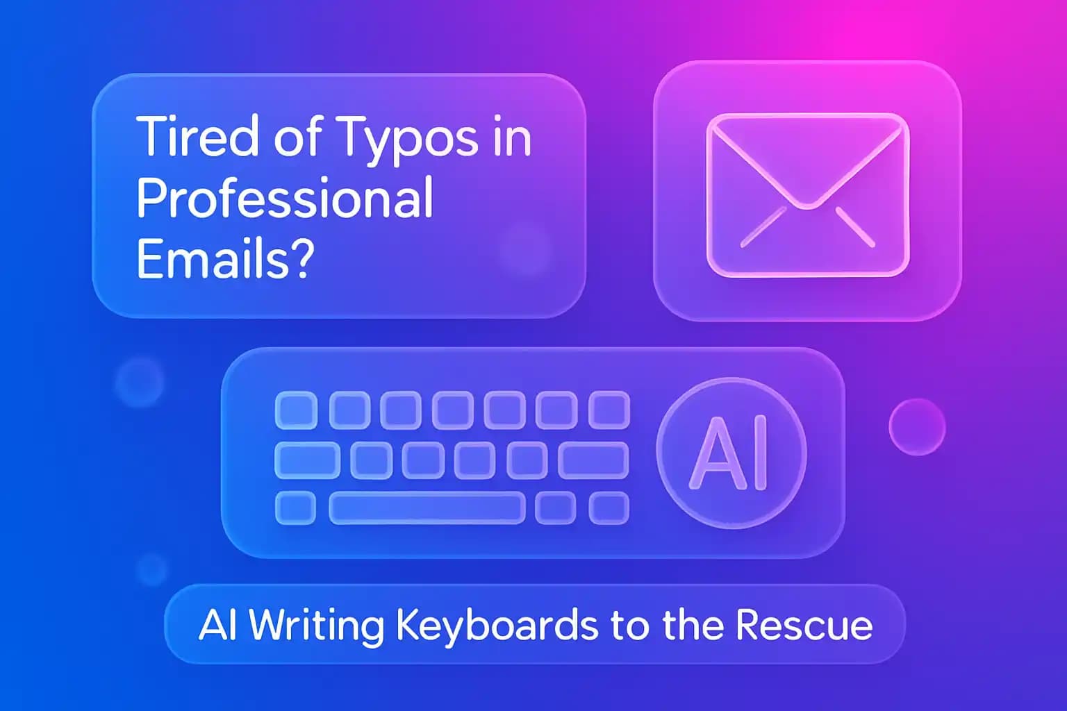 AI writing keyboard helping eliminate typos in professional emails