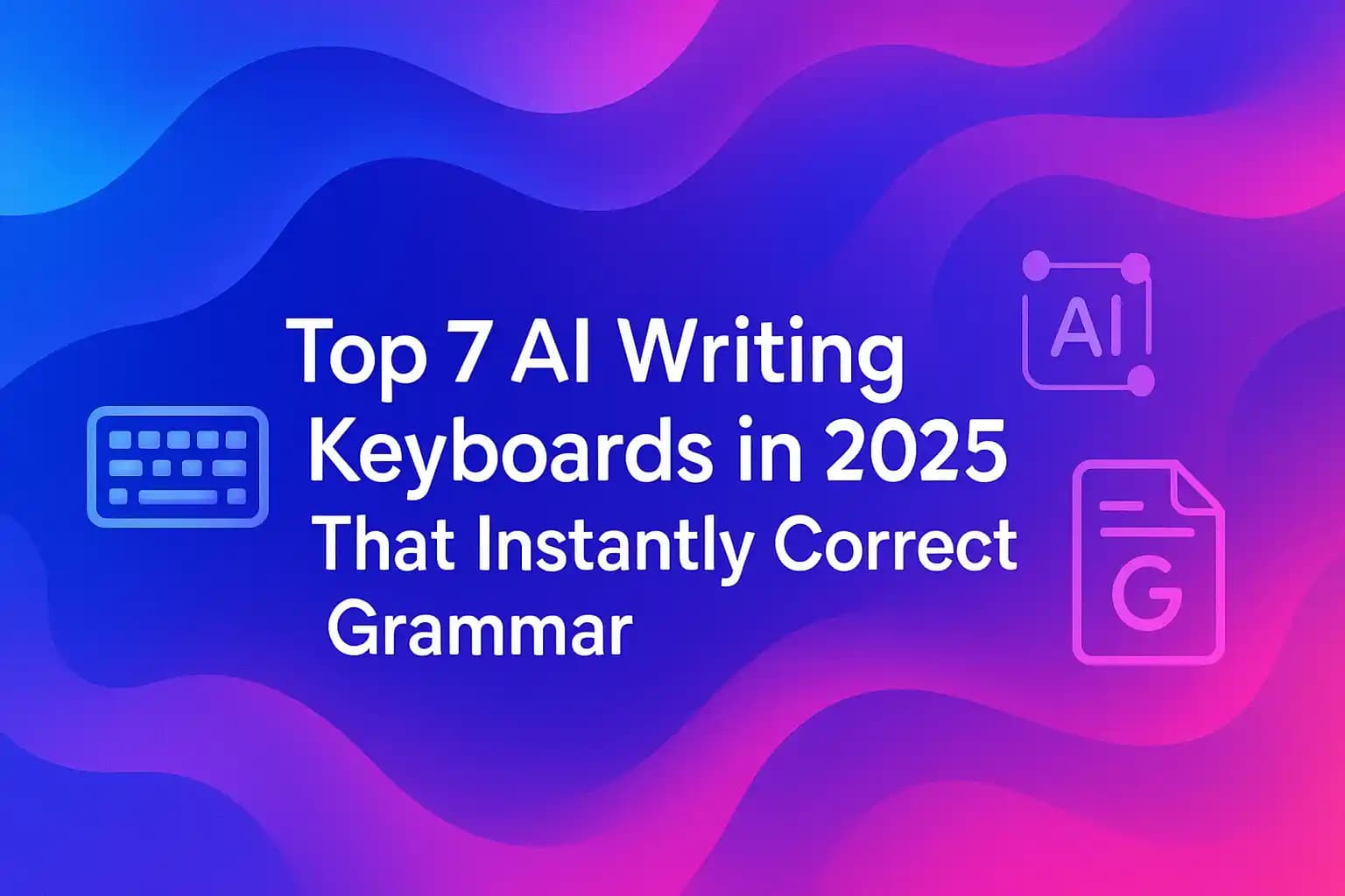 Top 7 AI Writing Keyboards in 2025 That Instantly Correct Grammar