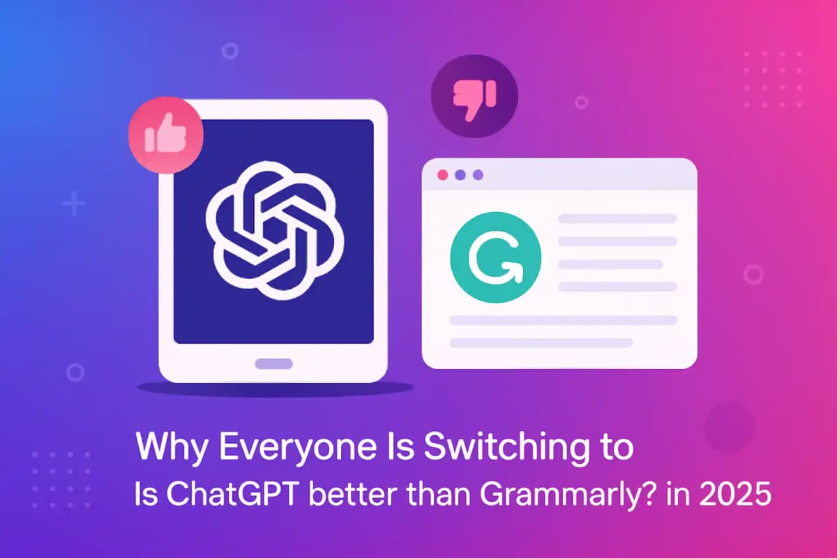Featured image for article: Why Everyone Is Switching to Is ChatGPT better than Grammarly? in 2025