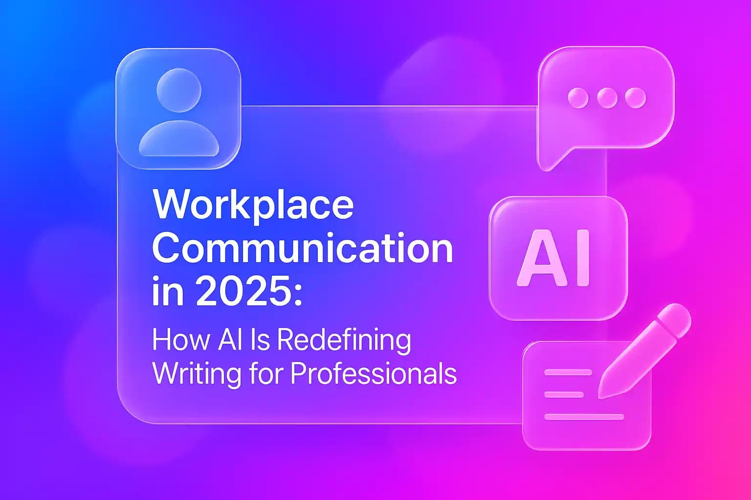 AI keyboard transforming workplace communication