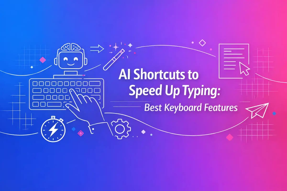 CleverType Blog Post Thumbnail: AI Shortcuts to Speed Up Typing: Best Keyboard Features Featured image for article: AI Shortcuts to Speed Up Typing: Best Keyboard Features