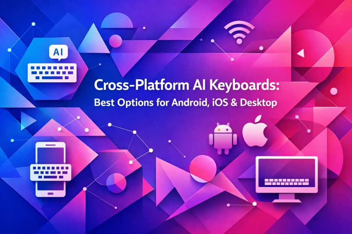 CleverType Blog Post Thumbnail: Cross-Platform AI Keyboards: Best Options for Android, iOS & Desktop Featured image for article: Cross-Platform AI Keyboards: Best Options for Android, iOS & Desktop