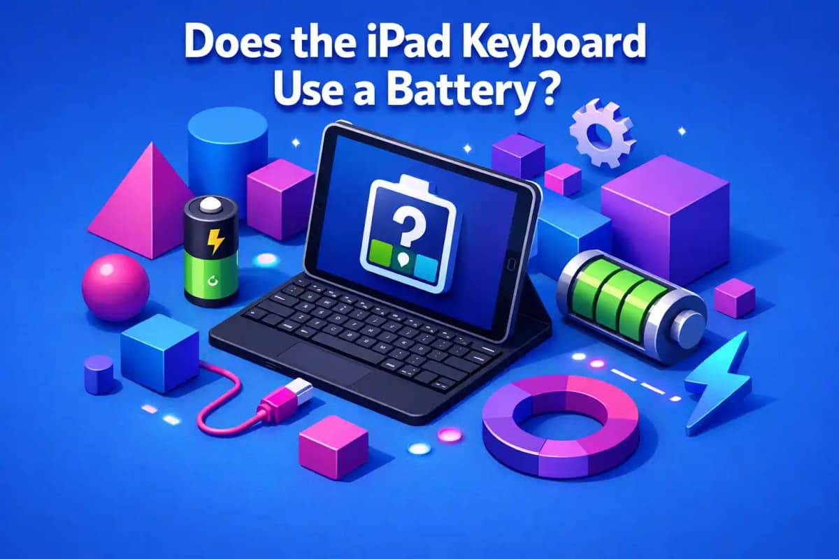 CleverType Blog Post Thumbnail: Does the iPad Keyboard Use a Battery? Featured image for article: Does the iPad Keyboard Use a Battery?