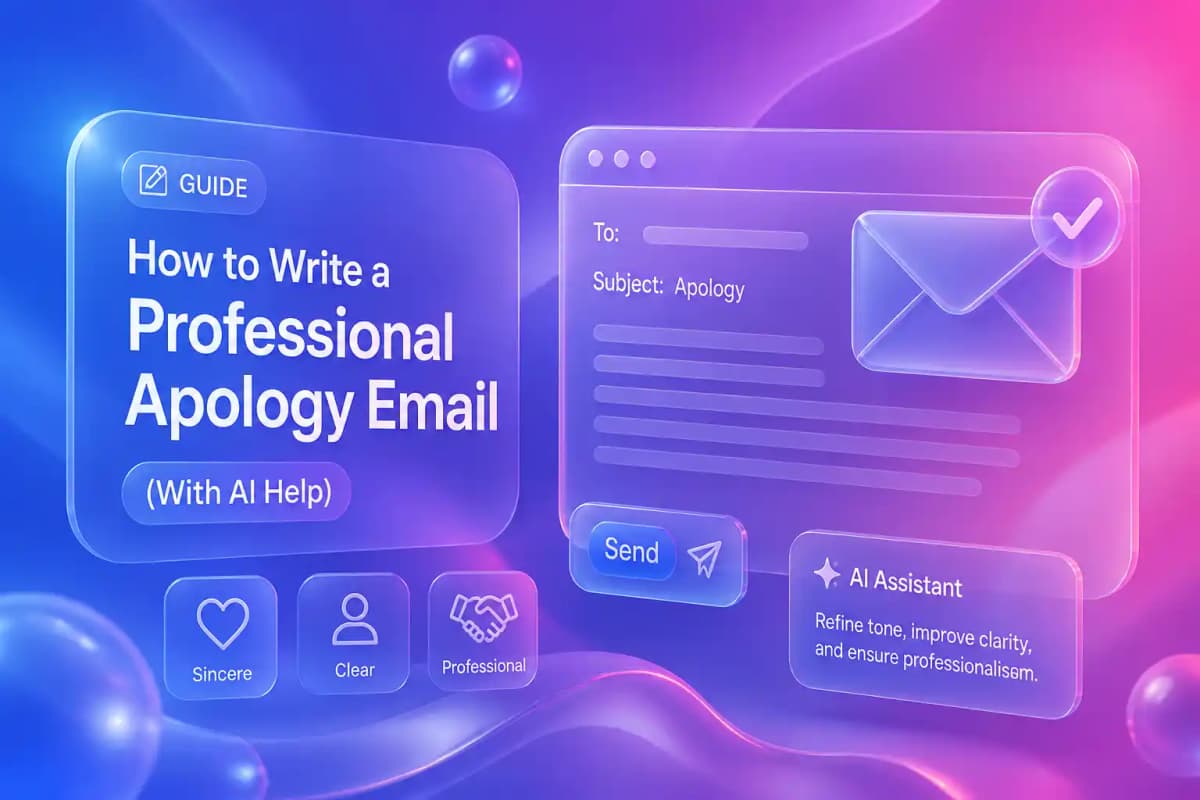 CleverType Blog Post Thumbnail: How to Write a Professional Apology Email (With AI Help) Featured image for article: How to Write a Professional Apology Email (With AI Help)