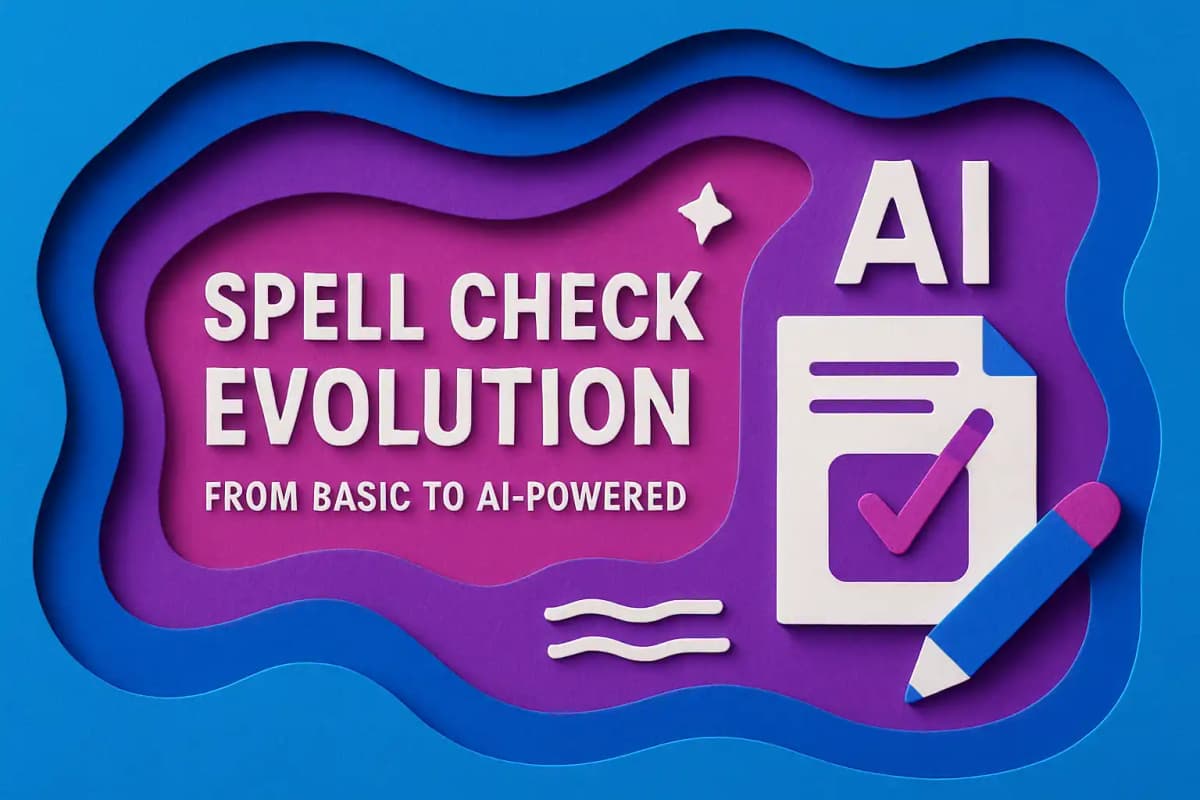 CleverType Blog Post Thumbnail: Spell Check Evolution: From Basic to AI-Powered Featured image for article: Spell Check Evolution: From Basic to AI-Powered