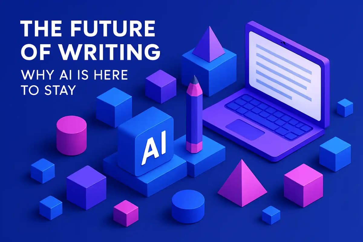 CleverType Blog Post Thumbnail: The Future of Writing: Why AI Is Here to Stay Featured image for article: The Future of Writing: Why AI Is Here to Stay