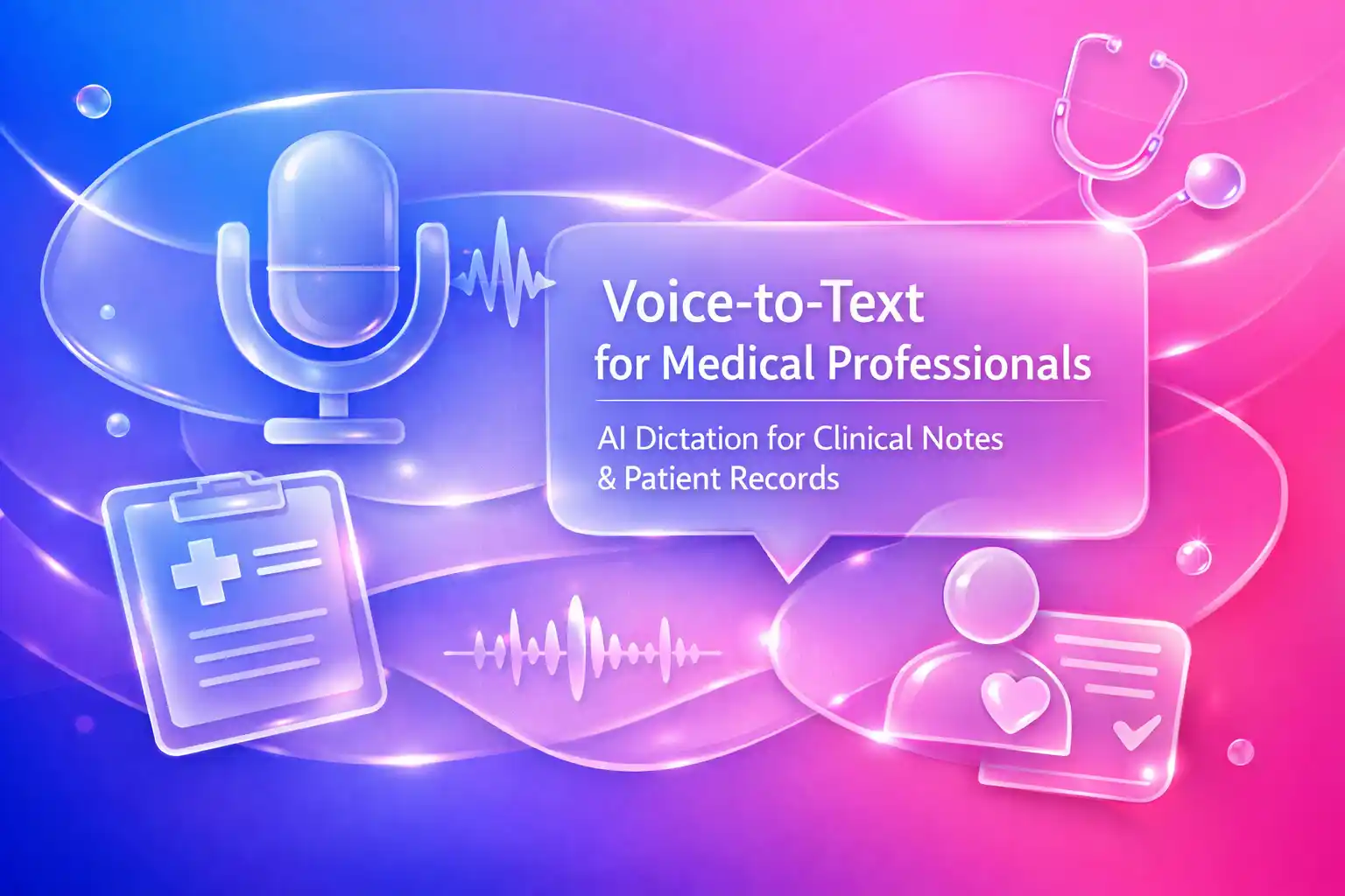 CleverType Blog Post Thumbnail: Voice-to-Text for Medical Professionals: AI Dictation for Clinical Notes and Patient Records Featured image for article: Voice-to-Text for Medical Professionals: AI Dictation for Clinical Notes and Patient Records