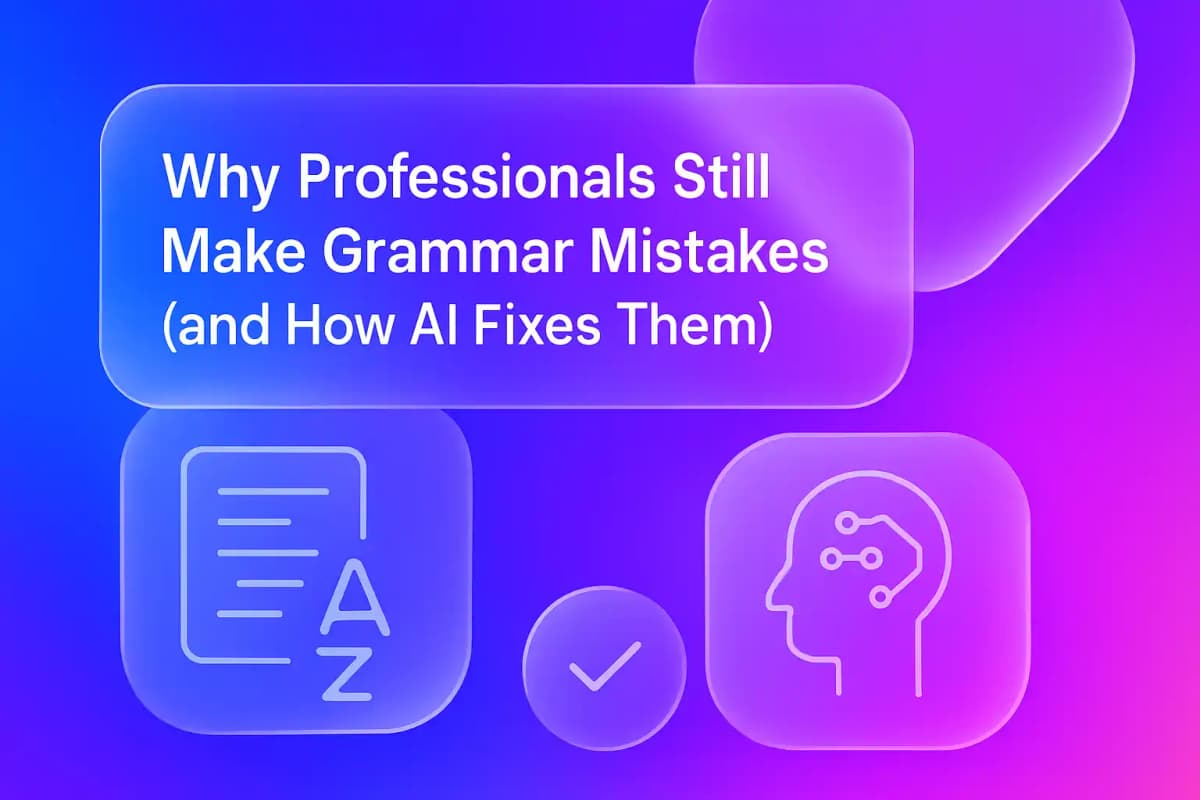 CleverType Blog Post Thumbnail: Why Professionals Still Make Grammar Mistakes (and How AI Fixes Them) Featured image for article: Why Professionals Still Make Grammar Mistakes (and How AI Fixes Them)